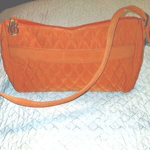 Vera Bradley Orange Quilted Mini Bag